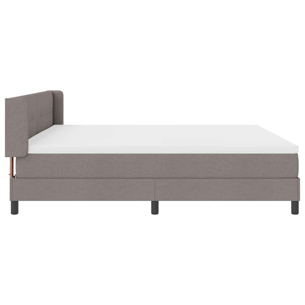 Boxspringbett mit Matratze Taupe 200 x 200 cm Stoff