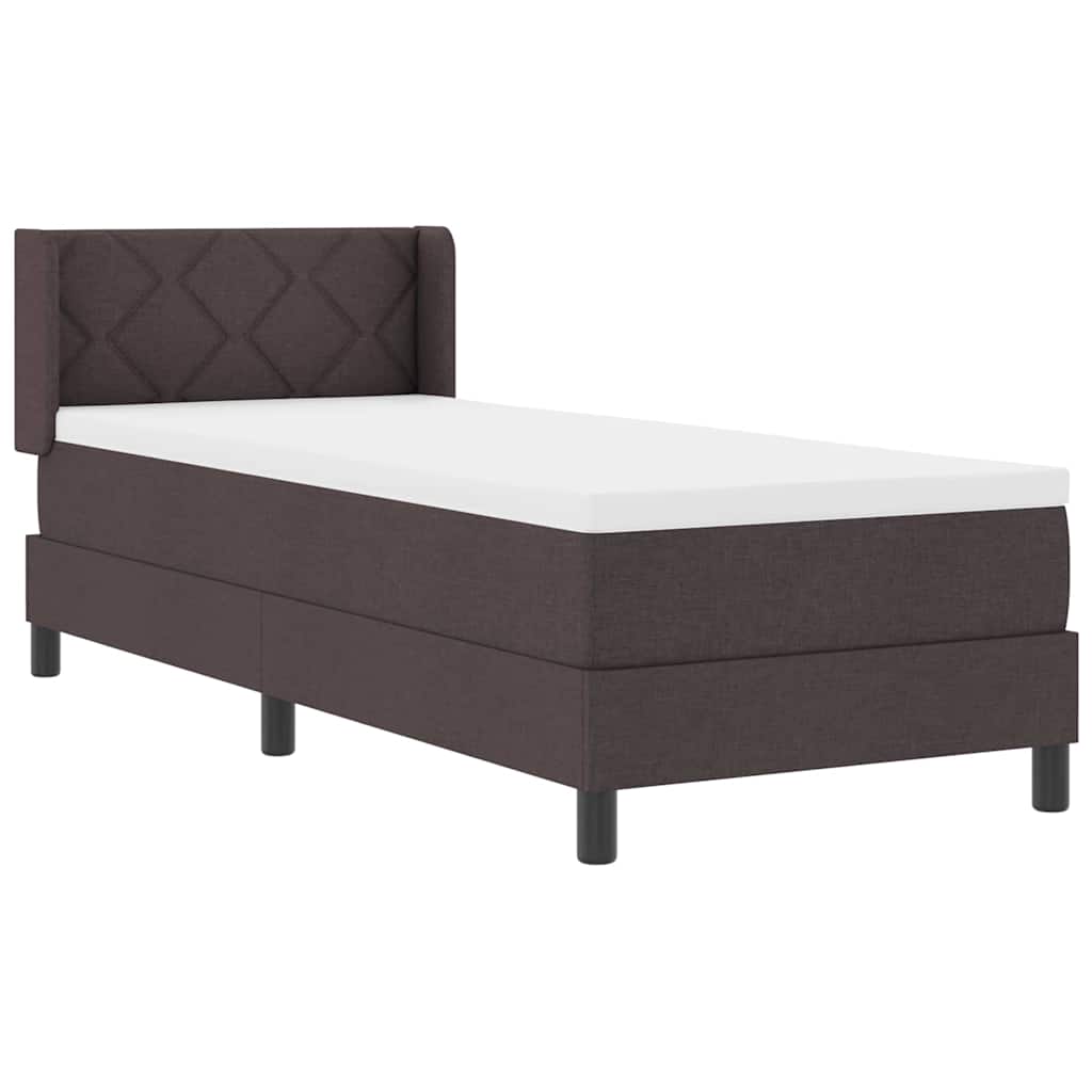 Boxspringbett mit Matratze Dunkelbraun 200 x 80 cm Polyester