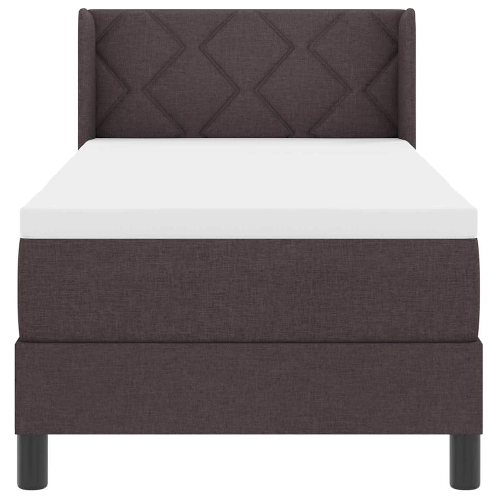 Boxspringbett mit Matratze Dunkelbraun 200 x 80 cm Polyester