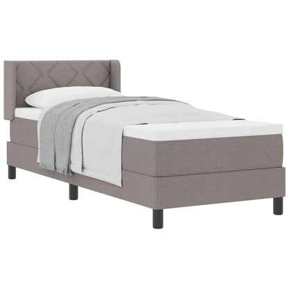 Boxspringbett mit Matratze mit Kopfteil Taupe 200 x 80 cm Stoff