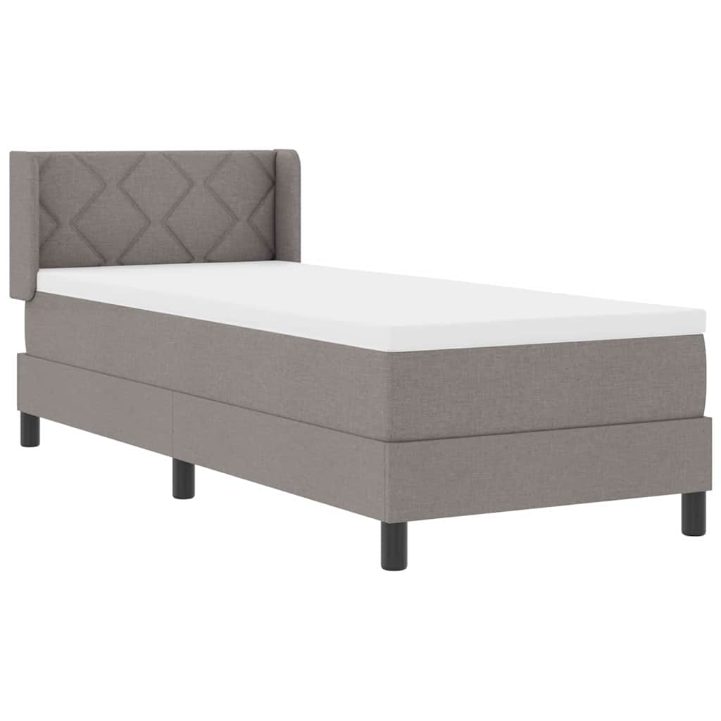 Boxspringbett mit Matratze mit Kopfteil Taupe 200 x 80 cm Stoff