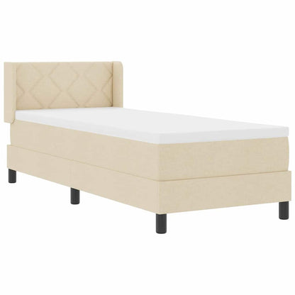 Boxspringbett mit Matratze Creme 200 x 80 cm Polyester