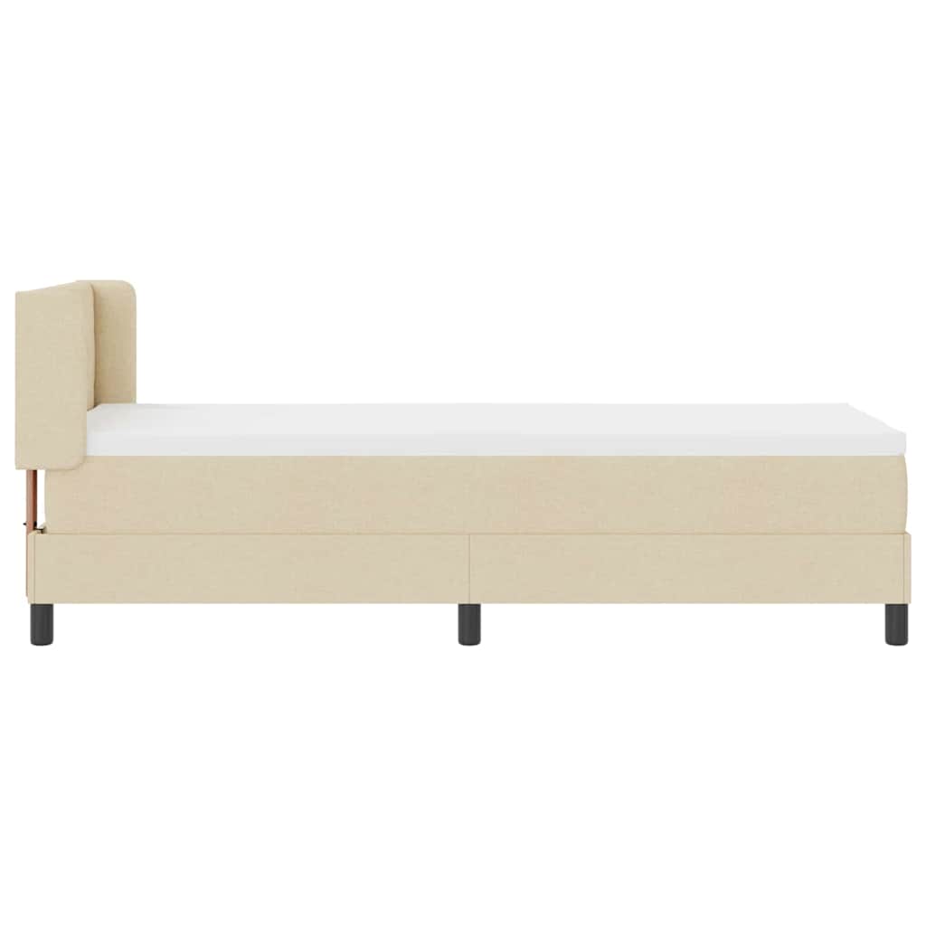 Boxspringbett mit Matratze Creme 200 x 80 cm Polyester
