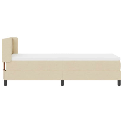 Boxspringbett mit Matratze Creme 200 x 80 cm Polyester