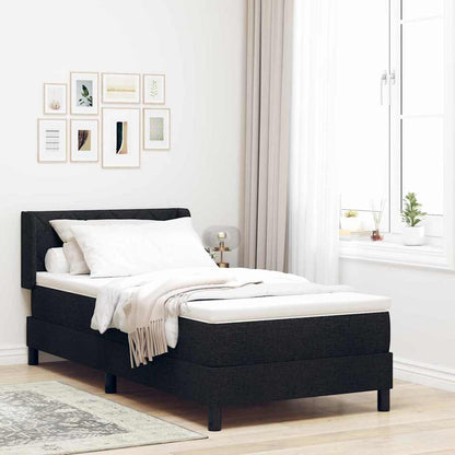 Boxspringbett mit Matratze Schwarz 200 x 90 cm Stoff
