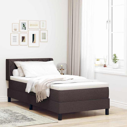 Boxspringbett mit Matratze Dunkelbraun 200 x 90 cm Polyester