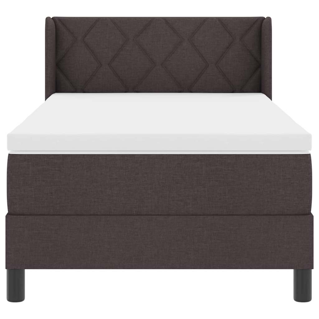 Boxspringbett mit Matratze Dunkelbraun 200 x 90 cm Polyester