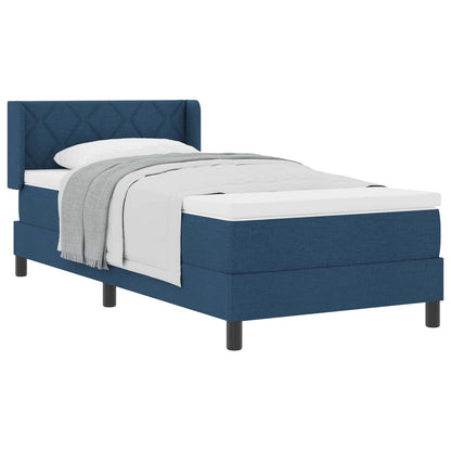 Boxspringbett mit Matratze Blau 200 x 100 cm Polyester