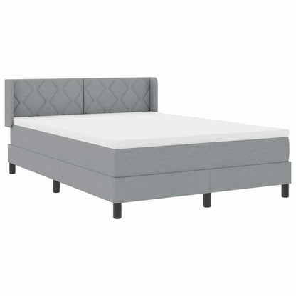 Boxspringbett mit Matratze Hellgrau 200 x 160 cm Polyester