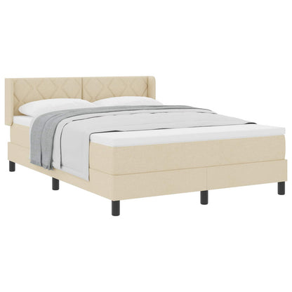 Boxspringbett mit Matratze Creme 200 x 160 cm Polyester