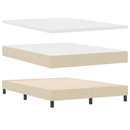Boxspringbett mit Matratze Creme 200 x 160 cm Polyester