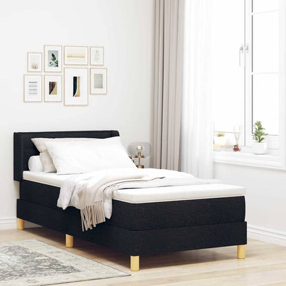 Boxspringbett mit Matratze Schwarz 200 x 80 cm Polyester