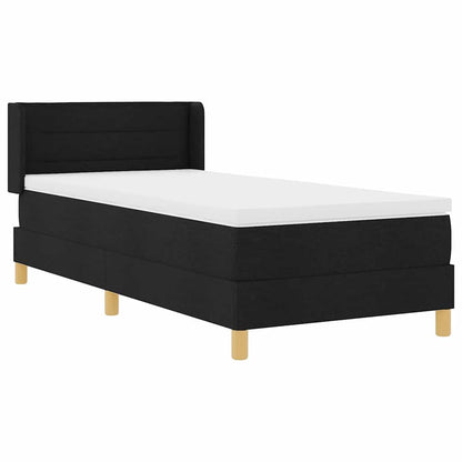 Boxspringbett mit Matratze Schwarz 200 x 80 cm Polyester