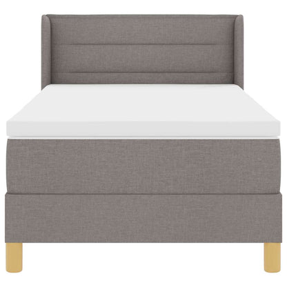 Boxspringbett mit Matratze mit Kopfteil Taupe 80 x 200 cm Stoff
