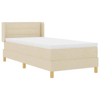Boxspringbett mit Matratze Creme 200 x 80 cm Polyester
