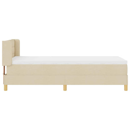 Boxspringbett mit Matratze Creme 200 x 80 cm Polyester