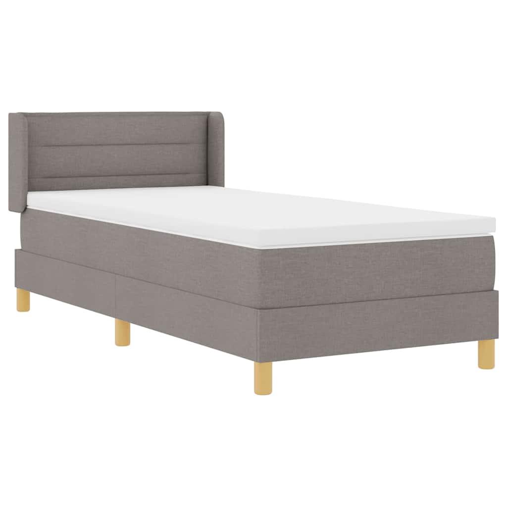 Boxspringbett mit Matratze Taupe 200 x 100 cm Stoff