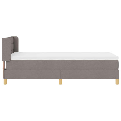Boxspringbett mit Matratze Taupe 200 x 100 cm Stoff
