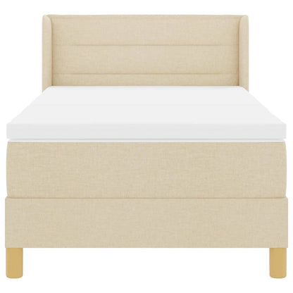 Boxspringbett mit Matratze Creme 200 x 100 cm Polyester