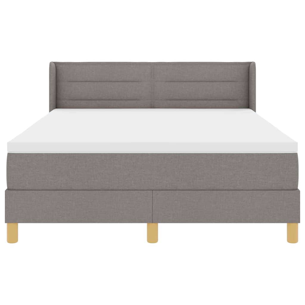 Boxspringbett mit Matratze Taupe 200 x 160 cm Polyester