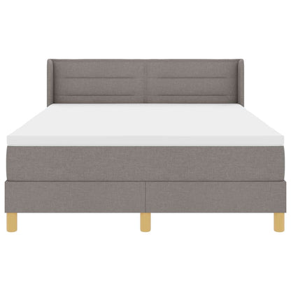 Boxspringbett mit Matratze Taupe 200 x 160 cm Polyester