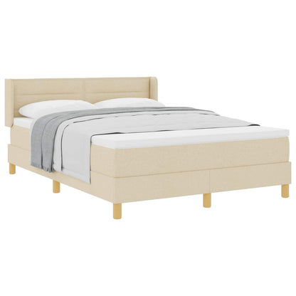Boxspringbett mit Matratze Creme 200 x 160 cm Polyester