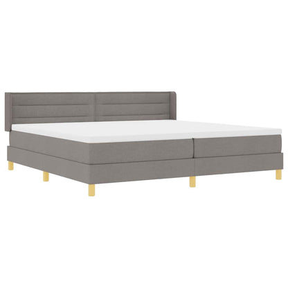 Boxspringbett mit Matratze Taupe 200 x 200 cm Polyester