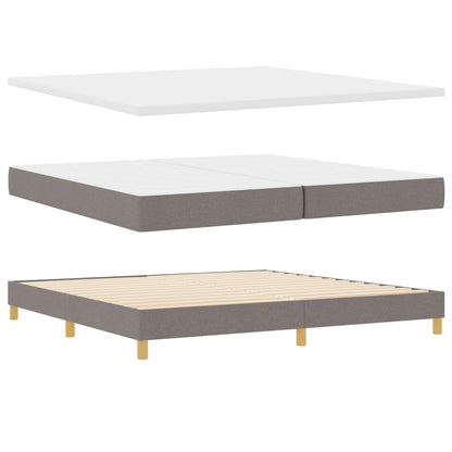 Boxspringbett mit Matratze Taupe 200 x 200 cm Polyester