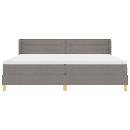 Boxspringbett mit Matratze Taupe 200 x 200 cm Polyester