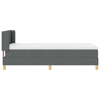 Boxspringbett mit Matratze Dunkelgrau 190 x 90 cm Stoff