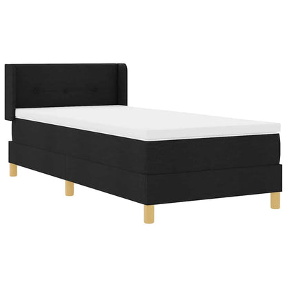 Boxspringbett mit Matratze Schwarz 190 x 90 cm Stoff