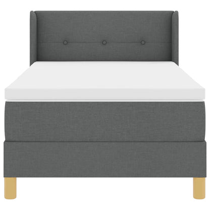 Boxspringbett mit Matratze Dunkelgrau 200 x 90 cm Stoff