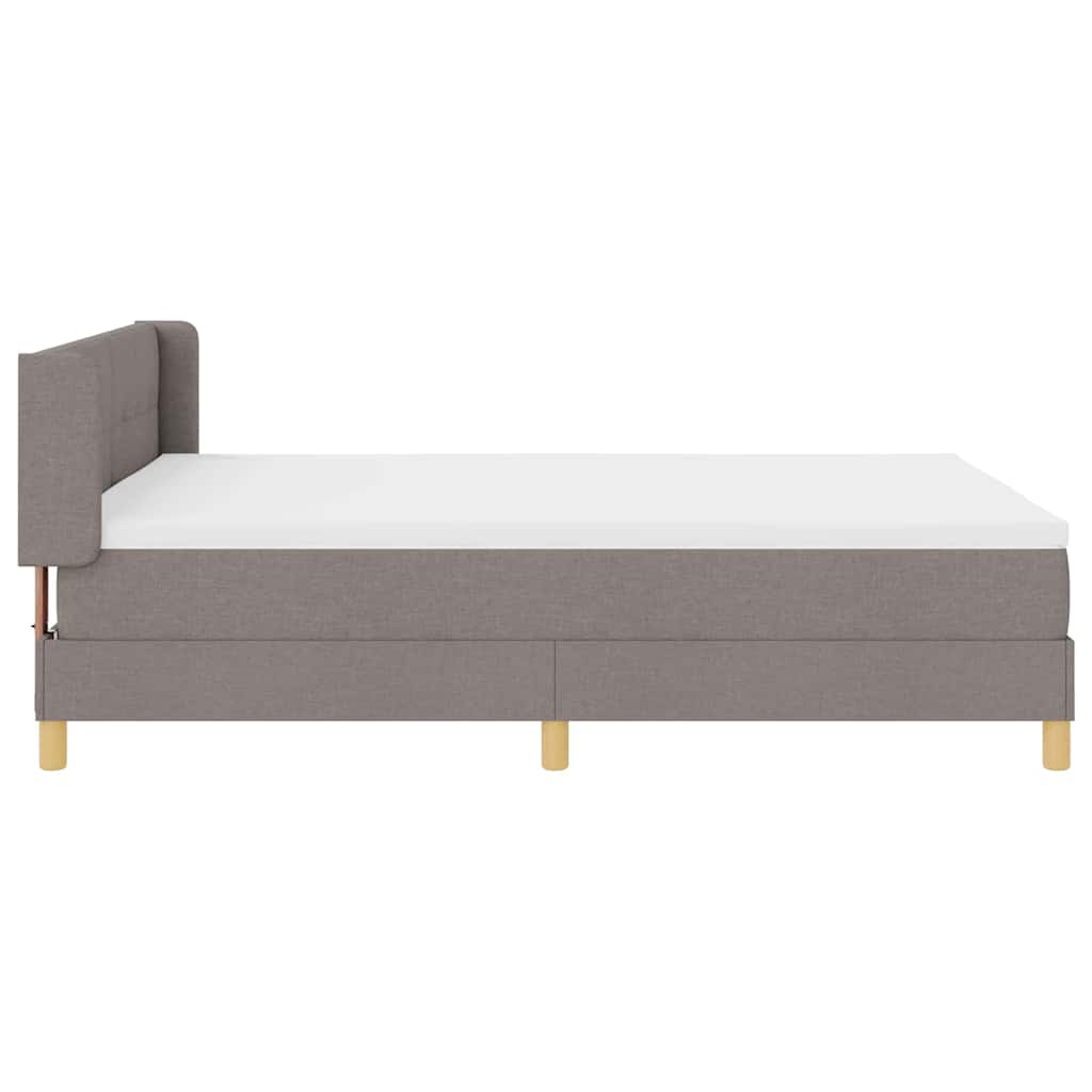 Boxspringbett mit Matratze Taupe 190 x 140 cm Polyester