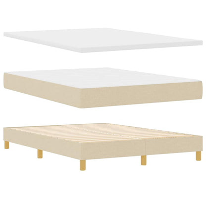 Boxspringbett mit Matratze Creme 140 x 200 cm Stoff