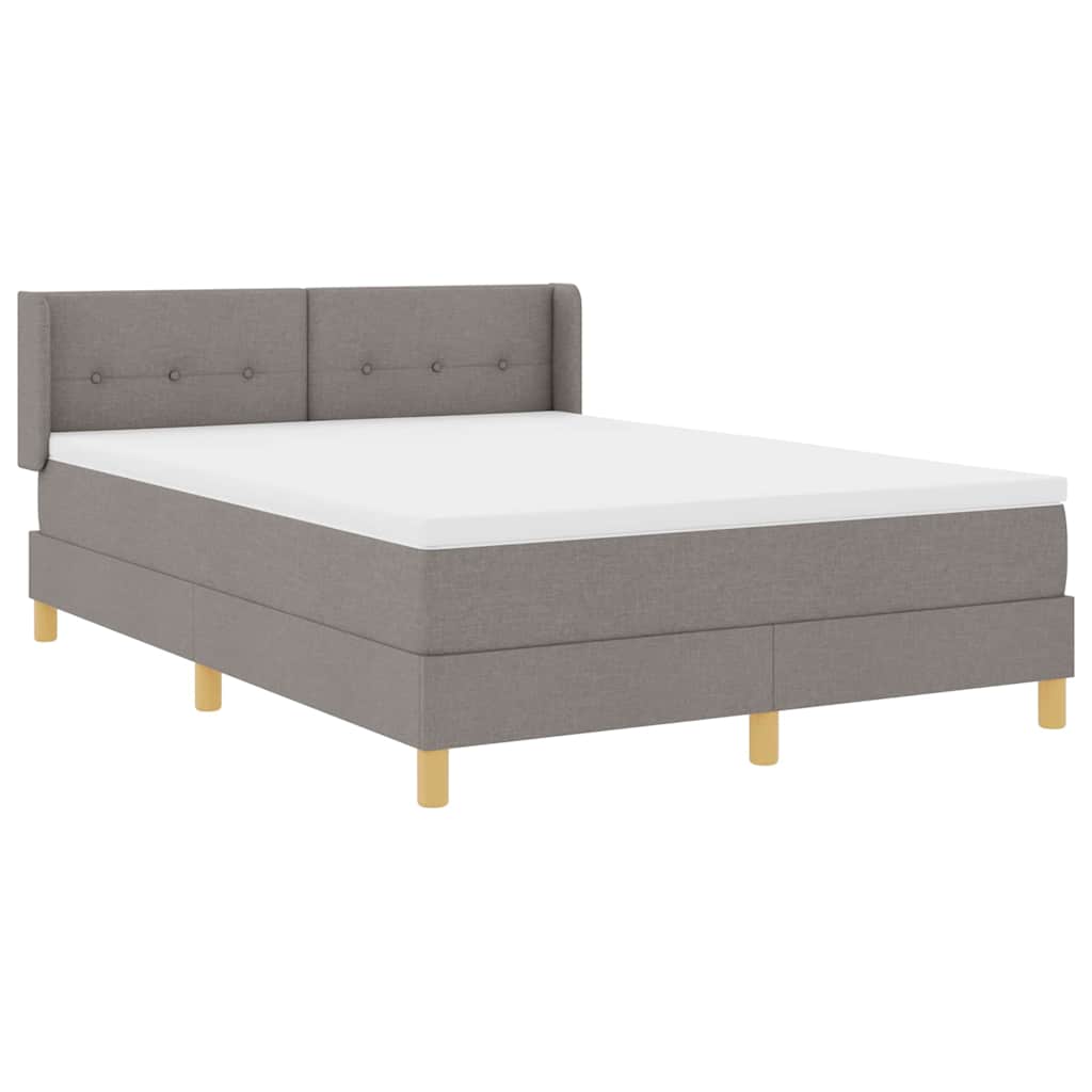Boxspringbett mit Matratze Taupe 160 x 200 cm Stoff
