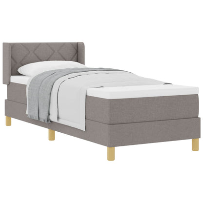 Boxspringbett mit Matratze mit Kopfteil Taupe 80 x 200 cm Stoff