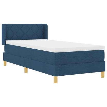 Boxspringbett mit Matratze Blau 200 x 90 cm Polyester