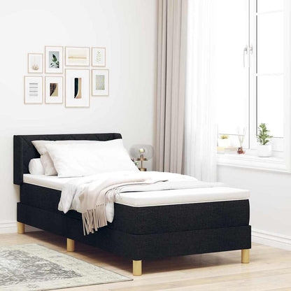 Boxspringbett mit Matratze Schwarz 200 x 100 cm Stoff