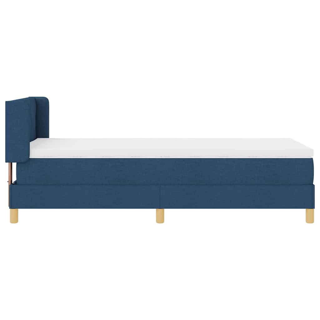 Boxspringbett mit Matratze Blau 200 x 100 cm Polyester
