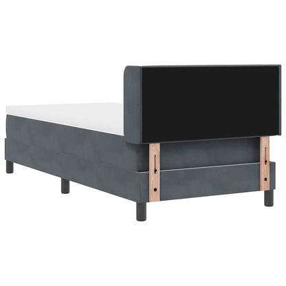 Boxspringbett mit Matratze Dunkelgrau 200 x 90 cm Samt
