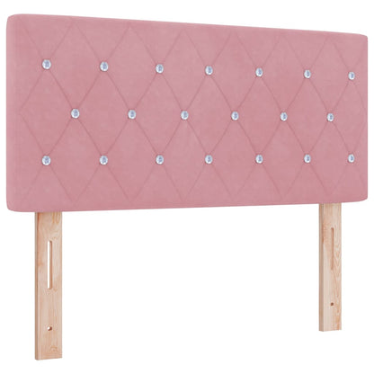 Boxspringbett mit Matratze mit Kopfteil Rosa 200 x 100 cm Samt