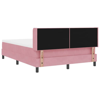 Boxspringbett mit Matratze Rosa 190 x 140 cm Polyester