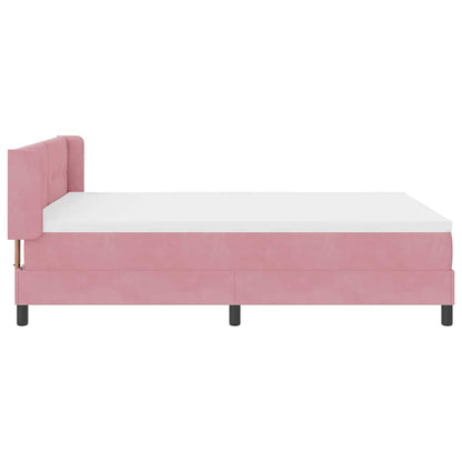 Boxspringbett mit Matratze Rosa 190 x 140 cm Polyester
