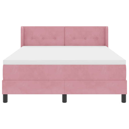 Boxspringbett mit Matratze Rosa 200 x 140 cm Polyester