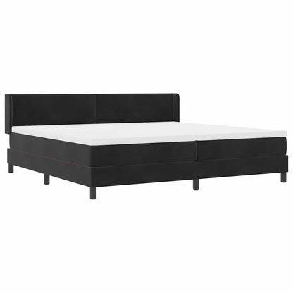 Boxspringbett mit Matratze Schwarz 200 x 200 cm Samt