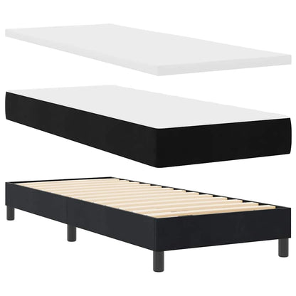 Boxspringbett mit Matratze Schwarz 200 x 80 cm Samt