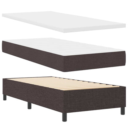 Boxspringbett mit Matratze Dunkelbraun 200 x 80 cm Stoff