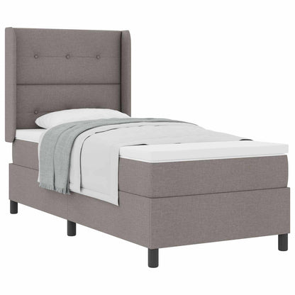 Boxspringbett mit Matratze Taupe 200 x 100 cm Stoff