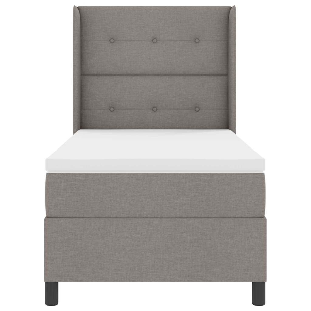 Boxspringbett mit Matratze Taupe 200 x 100 cm Stoff