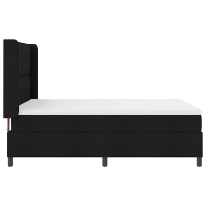 Boxspringbett mit Matratze Schwarz 190 x 140 cm Stoff
